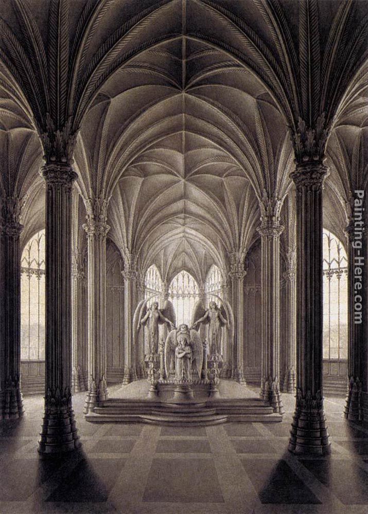 Study for a Monument to Queen Louise painting - Karl Friedrich Schinkel Study for a Monument to Queen Louise art painting